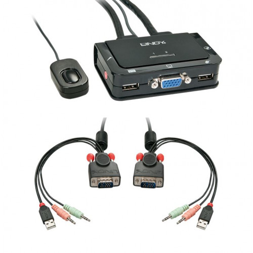 KVM Switch 2-port USB VGA